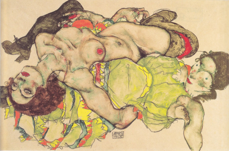 Casal de mulheres apaixonadas - Egon Schiele