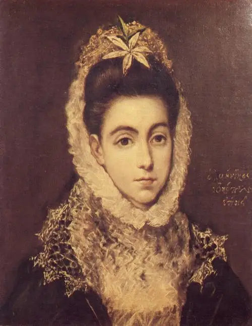Retrato de uma dama com uma flor - El Greco
