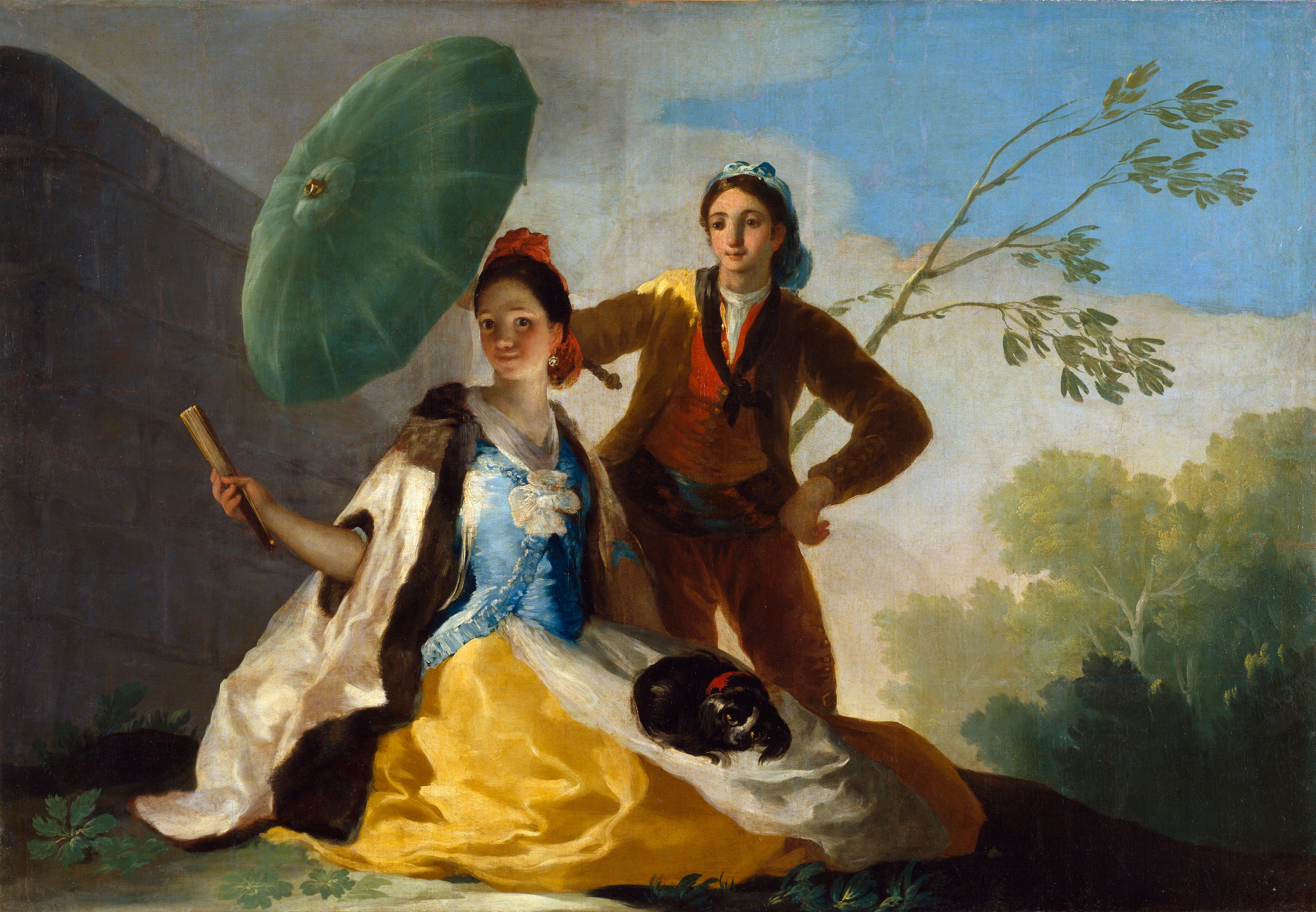 Reproduction du tableau « Le Parasol - Francisco de Goya » par Alpha Reproduction en peinture à l’huile
