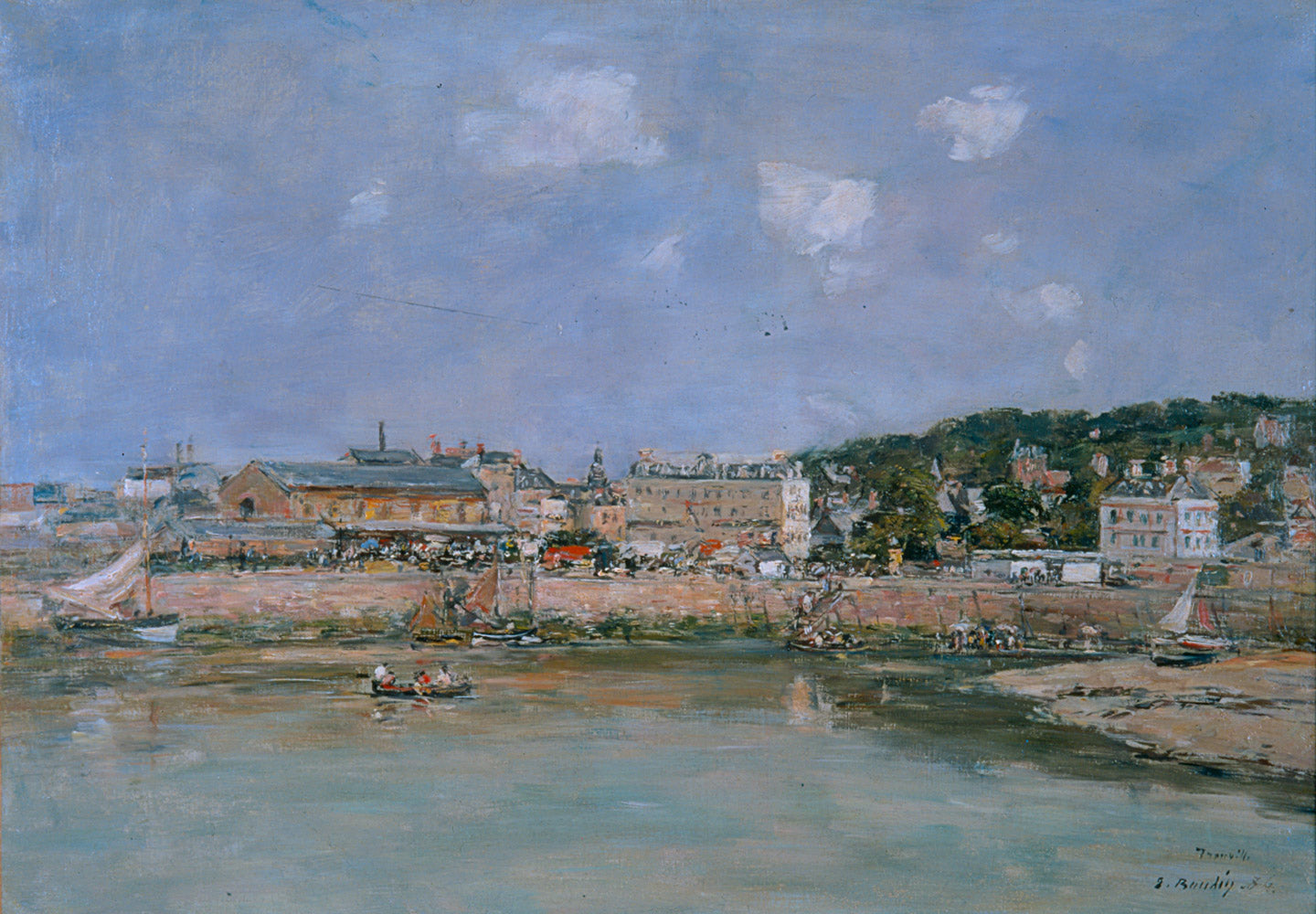 Reproduction du tableau « Port de Trouville - Eugène Boudin » par Alpha Reproduction en peinture à l’huile