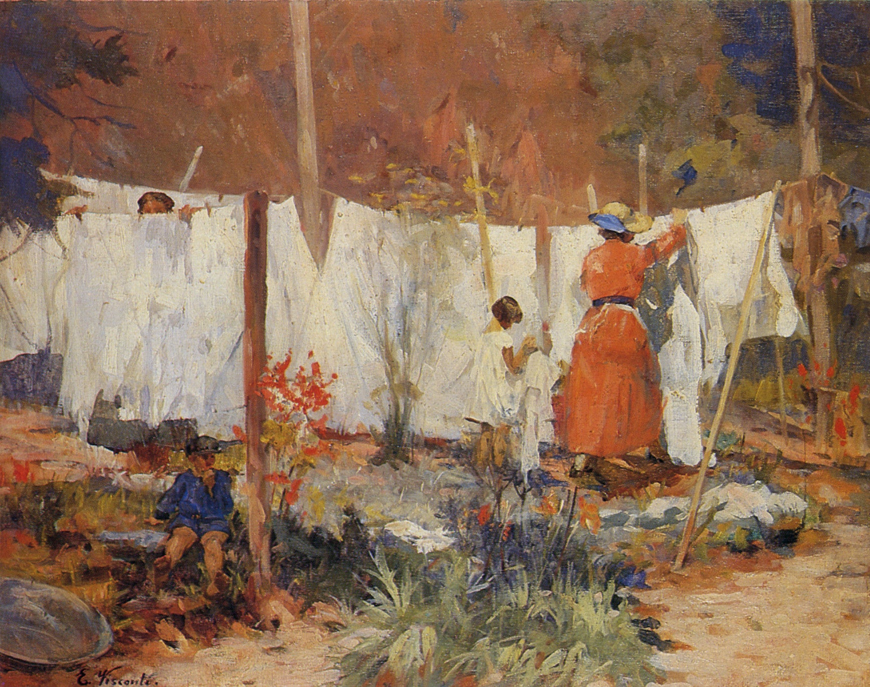 Roupa estendida - Eliseu Visconti