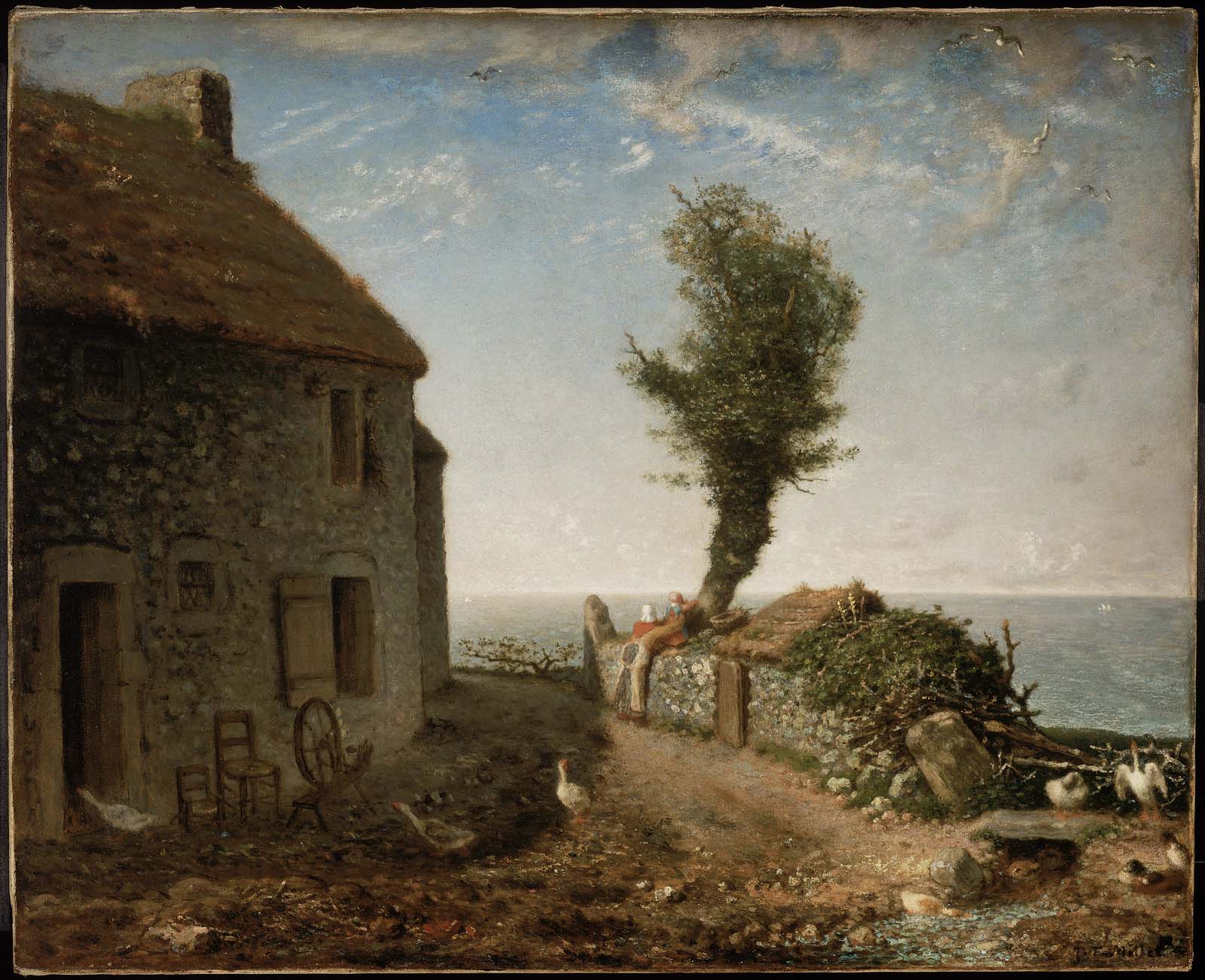 Un bout du village de Gréville - Jean-François Millet
