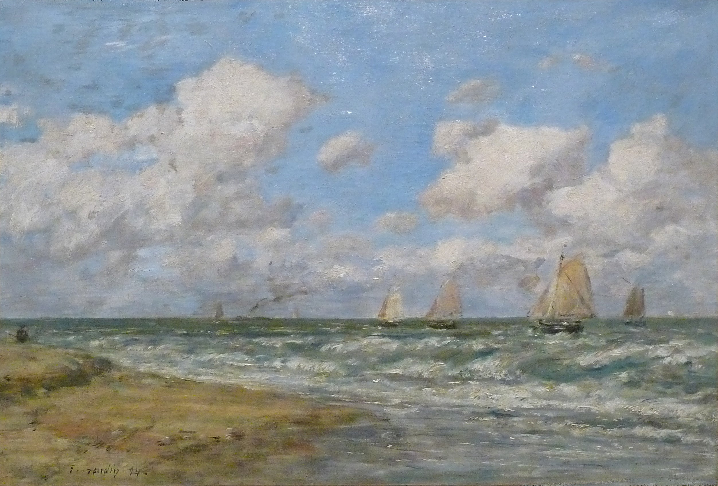 Reproduction du tableau « Marin - Eugène Boudin » par Alpha Reproduction en peinture à l’huile
