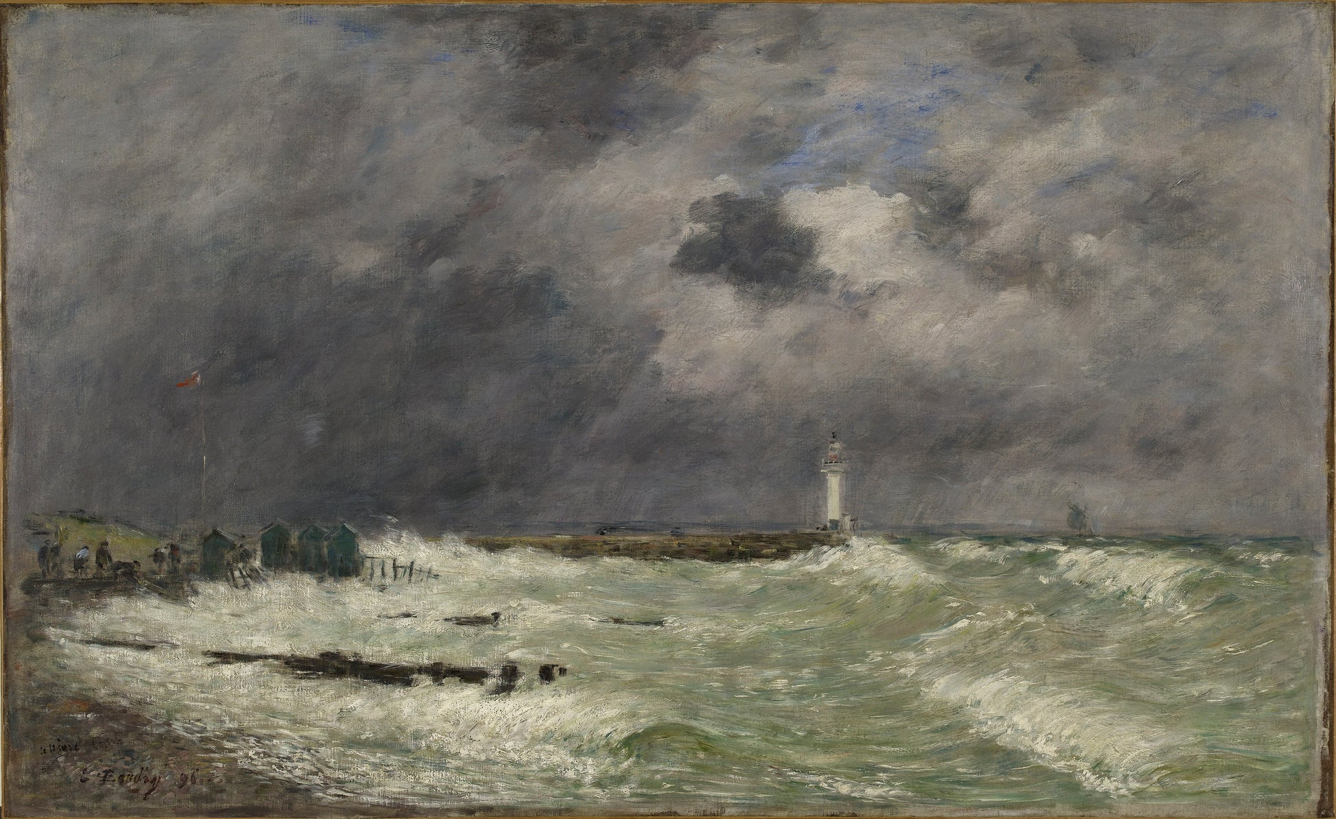 Reproduction du tableau « Coup de vent devant Frascati, Le Havre - Eugène Boudin » par Alpha Reproduction en peinture à l’huile