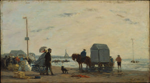 Na praia em Trouville - Eugène Boudin