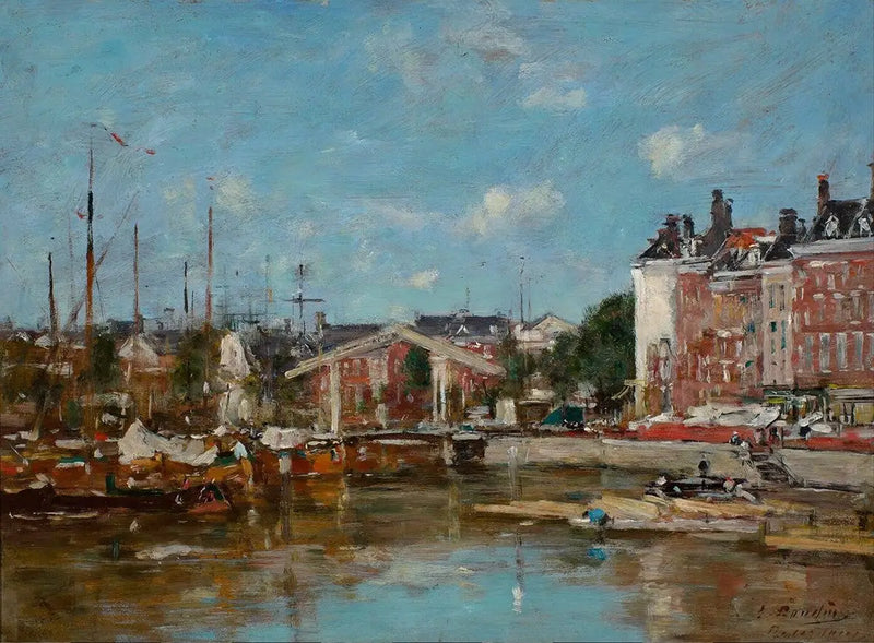 O Leuvehaven, em Roterdã - Eugène Boudin