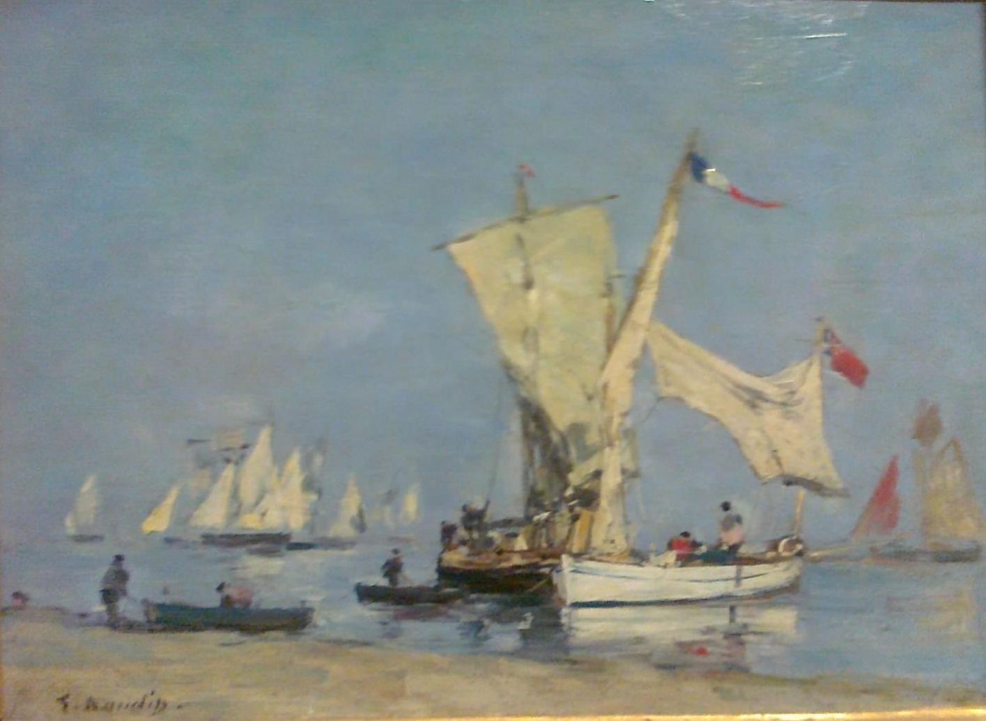 Reproduction du tableau « Voiliers - Eugène Boudin » par Alpha Reproduction en peinture à l’huile