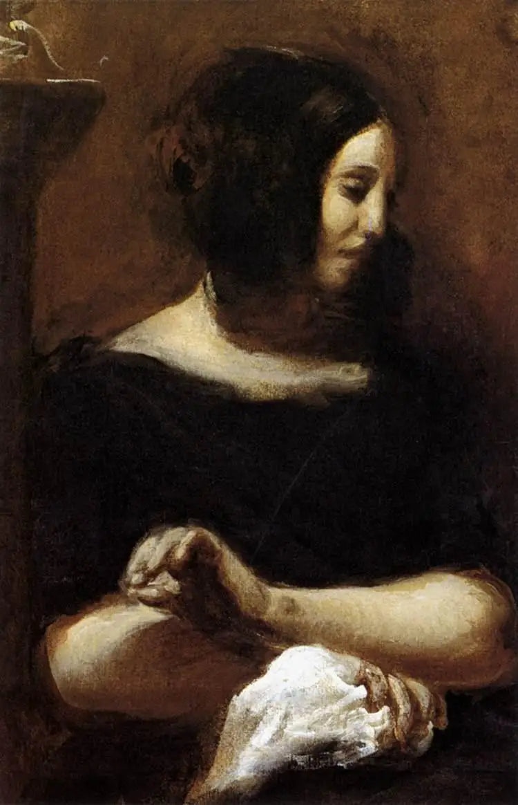 Reproduction du tableau « George Sand - Eugène Delacroix » par Alpha Reproduction en peinture à l’huile