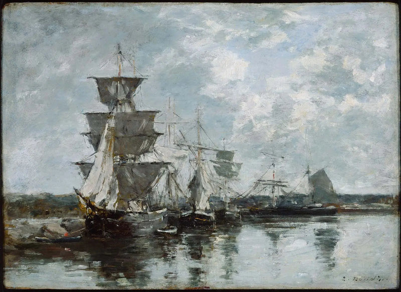 Cena de porto - Eugène Boudin