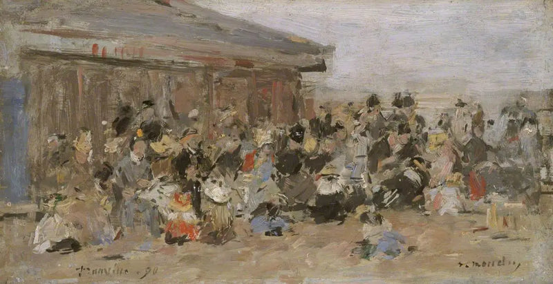 A praia em Trouville - Eugène Boudin