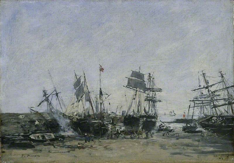 Reproduction du tableau « Portrieux, marée basse - Eugène Boudin » par Alpha Reproduction en peinture à l’huile