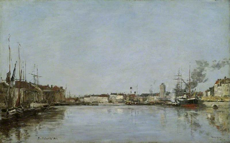Reproduction du tableau « Le Dock Hollandais, Dunquerque - Eugène Boudin » par Alpha Reproduction en peinture à l’huile