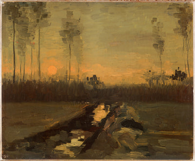Paisagem ao pôr do sol - Vincent van Gogh