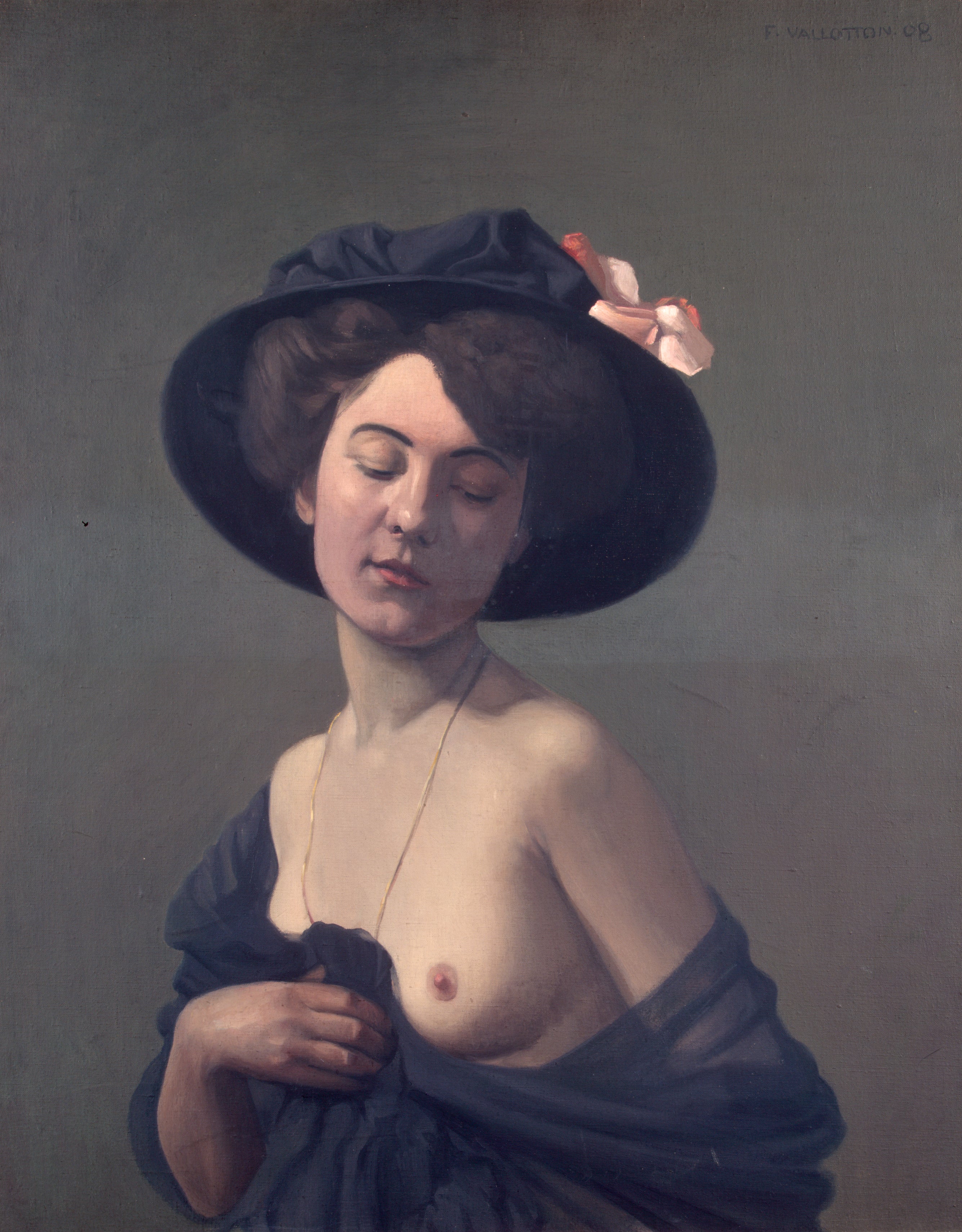 Femme au chapeau noir - Félix Vallotton