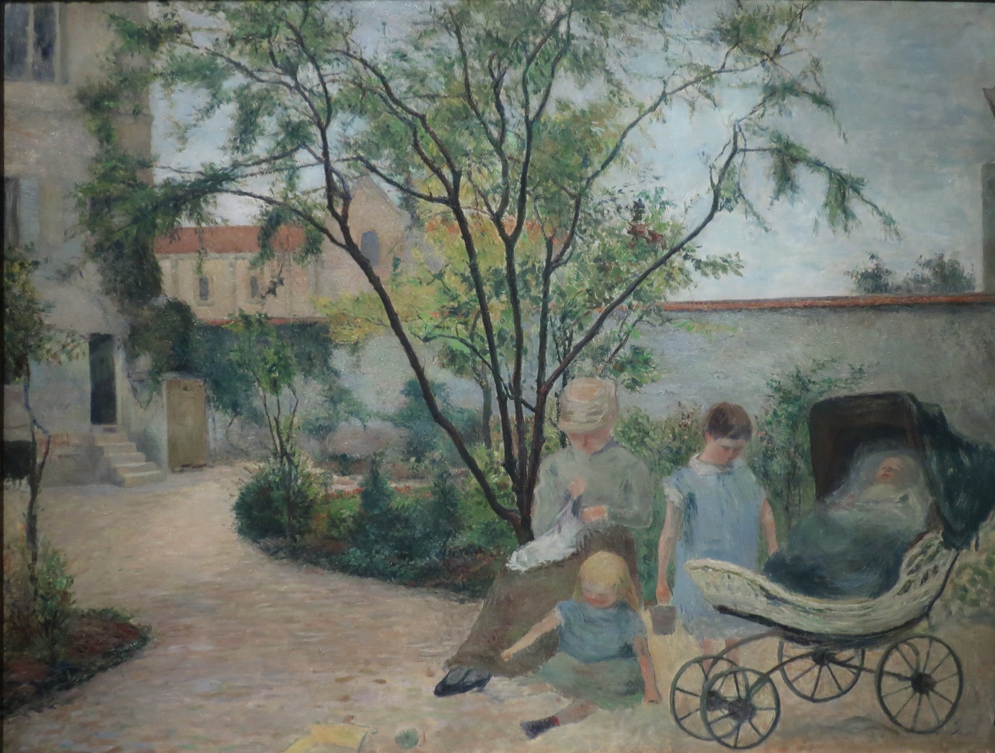 A Família do Pintor no Jardim, Rua Carcel - Paul Gauguin