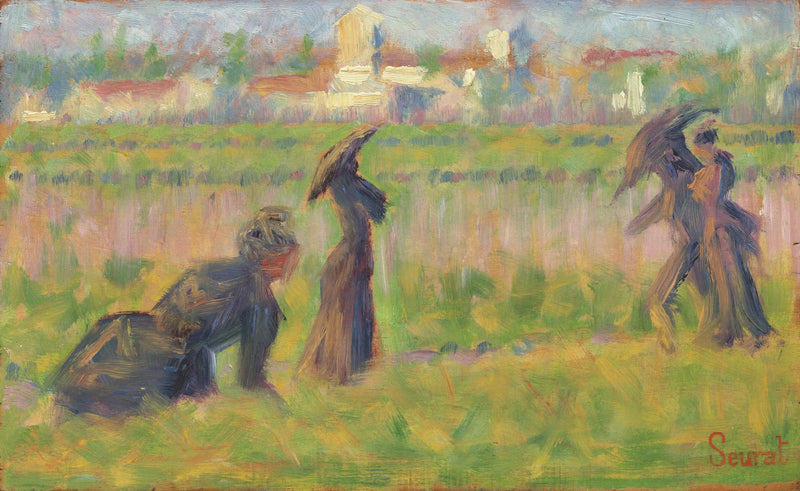 Figuras em uma paisagem - Georges Seurat