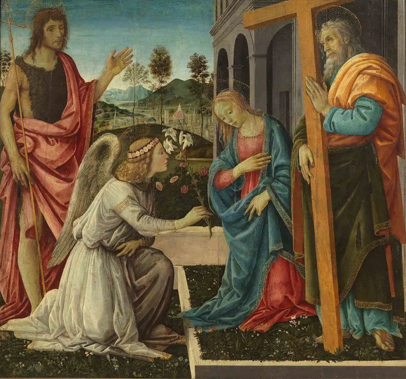 Anunciação com Santas - Filippino Lippi