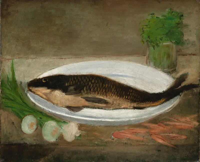 Peixe em um prato - Alfred Sisley