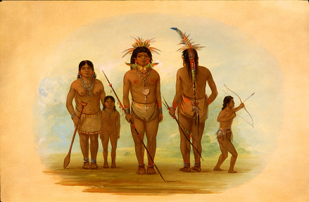 Cinq Indiens d'Iquito - George Catlin