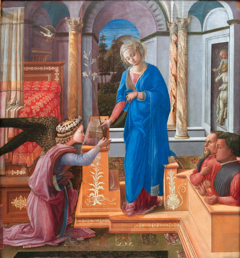 Anunciação aos dois doadores ajoelhados - Fra Filippo Lippi
