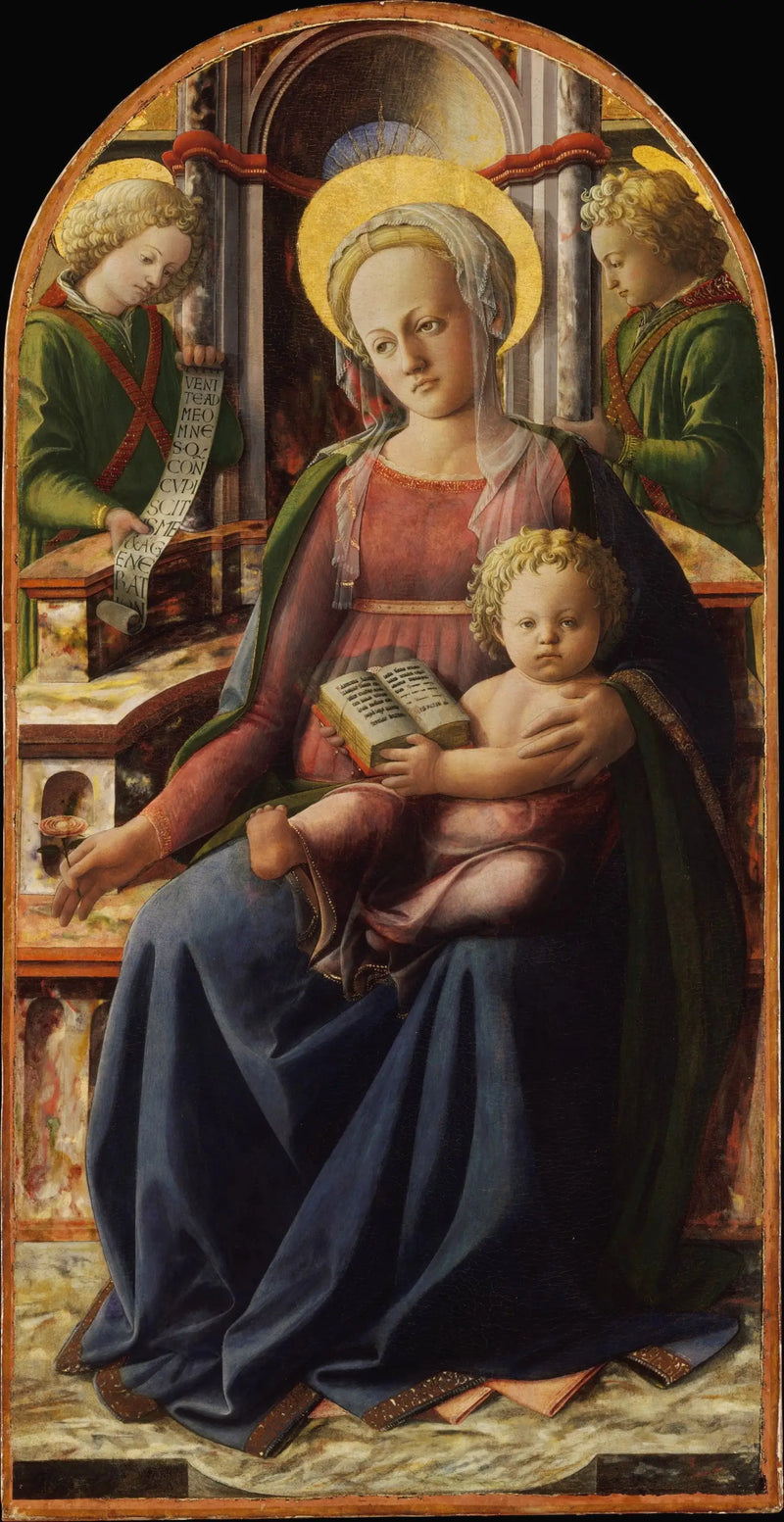 Madonna e Criança em Trono com Dois Anjos - Fra Filippo Lippi