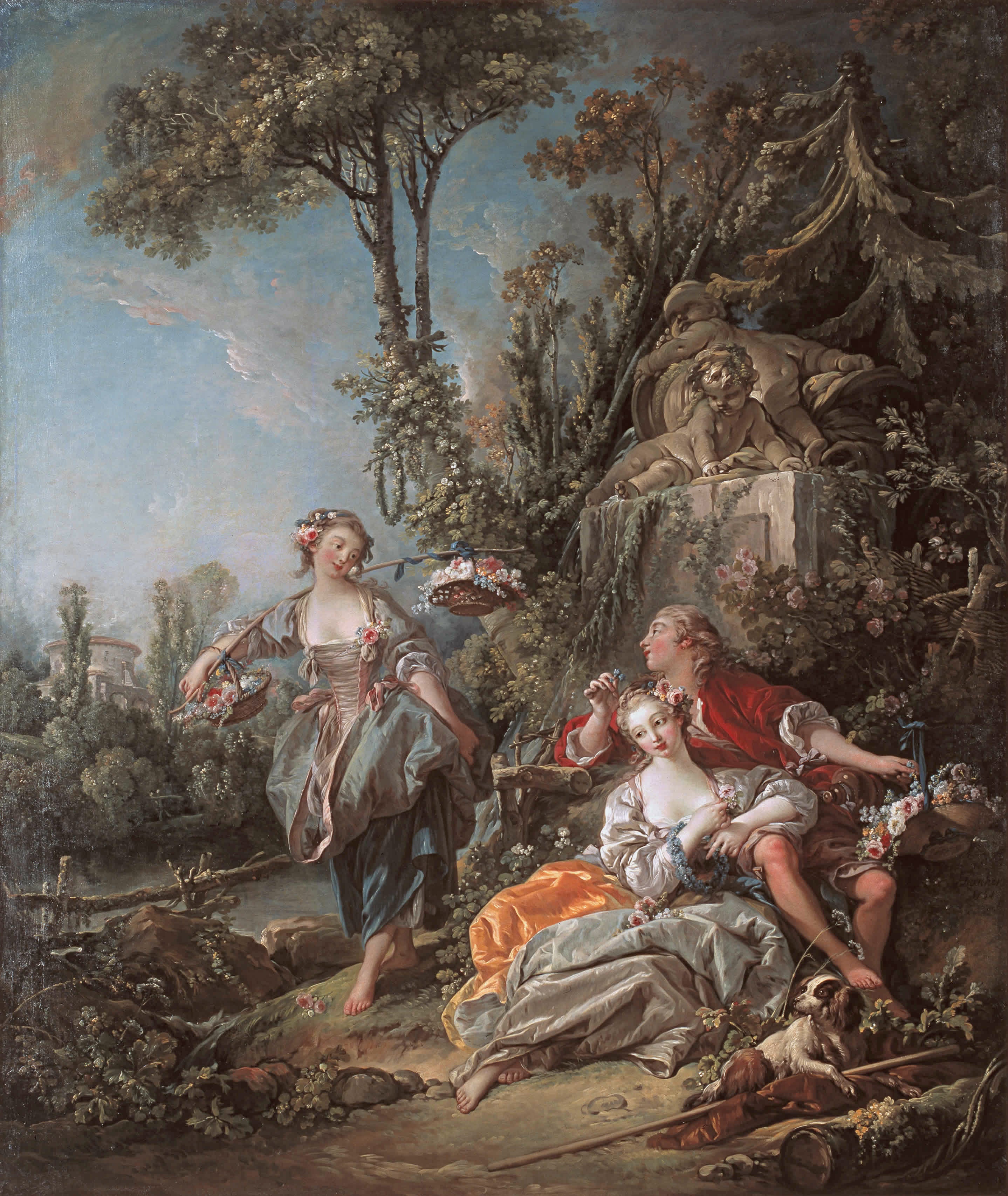 Amoureux dans un parc - François Boucher