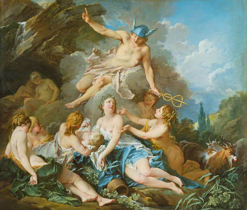 Mercure confiant l'enfant Bacchus aux nymphes - François Boucher