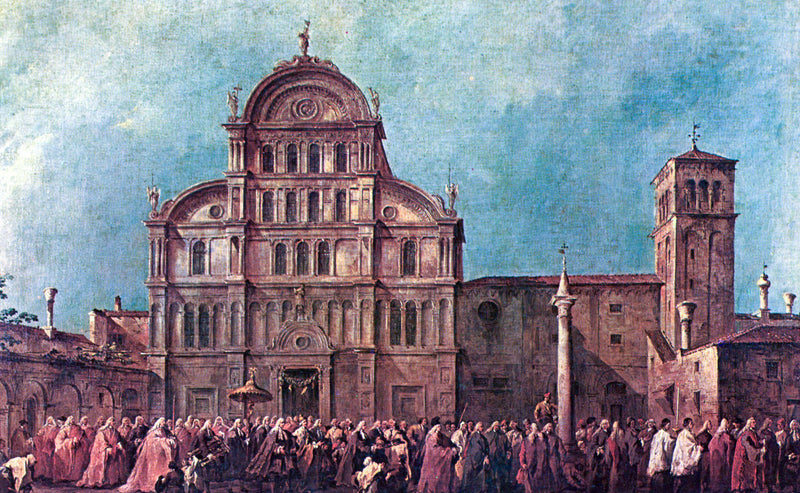 A Procissão do doge de Veneza até San Zaccaria - Francesco Guardi