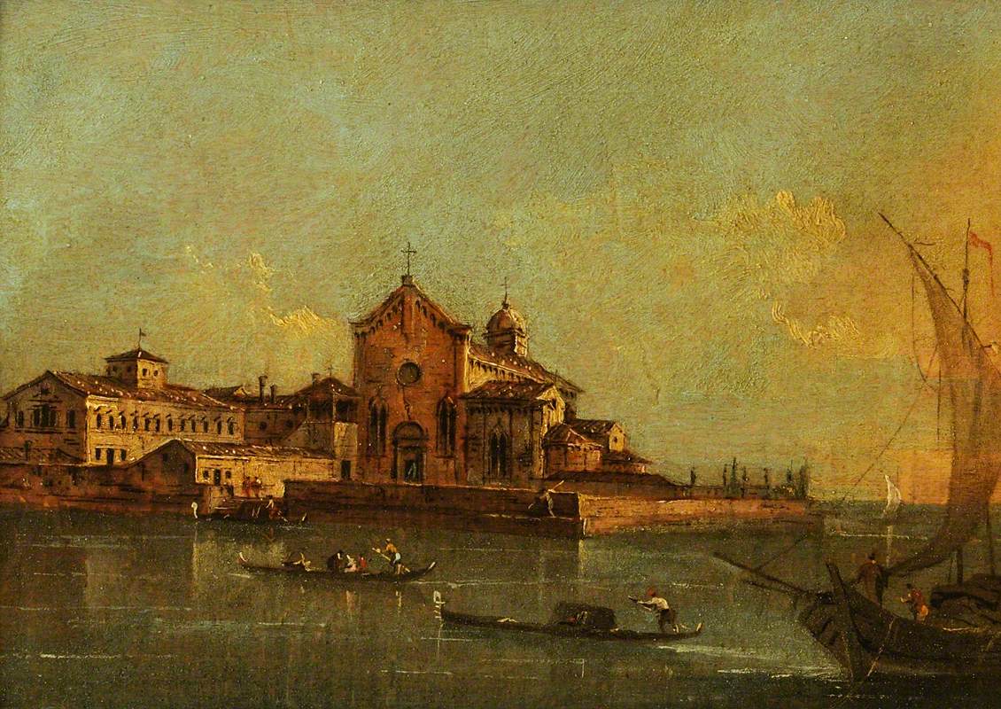 Vue de l'île de Sant'Elena, Venise - Francesco Guardi