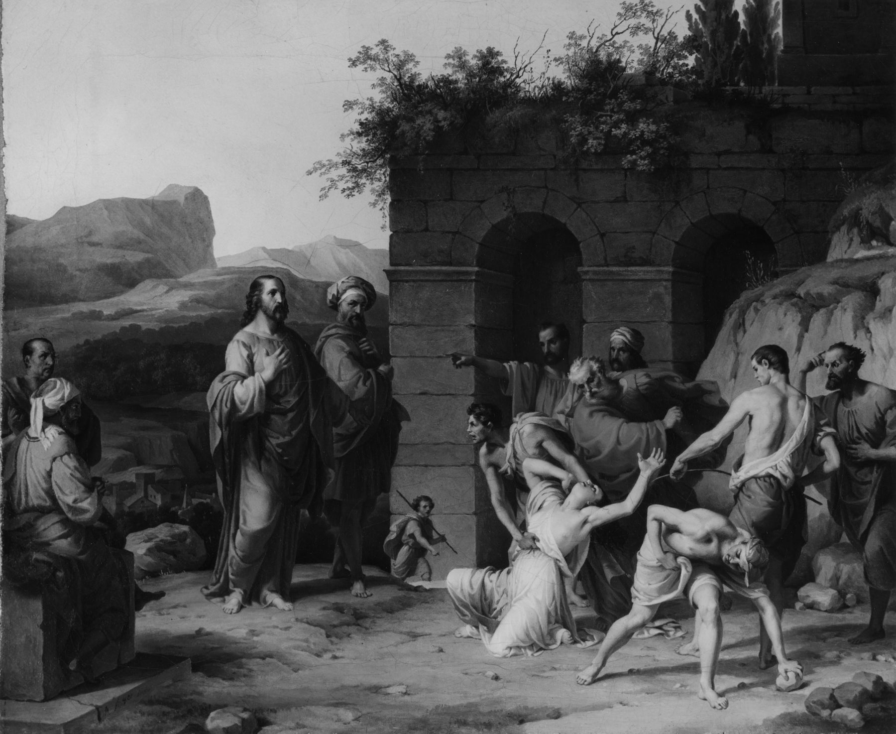 Le Christ et la femme adultère - Francesco Hayez