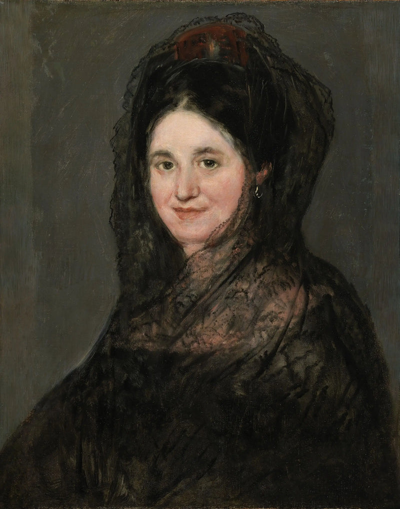 Retrato de uma dama com um mantilha preta - Francisco de Goya