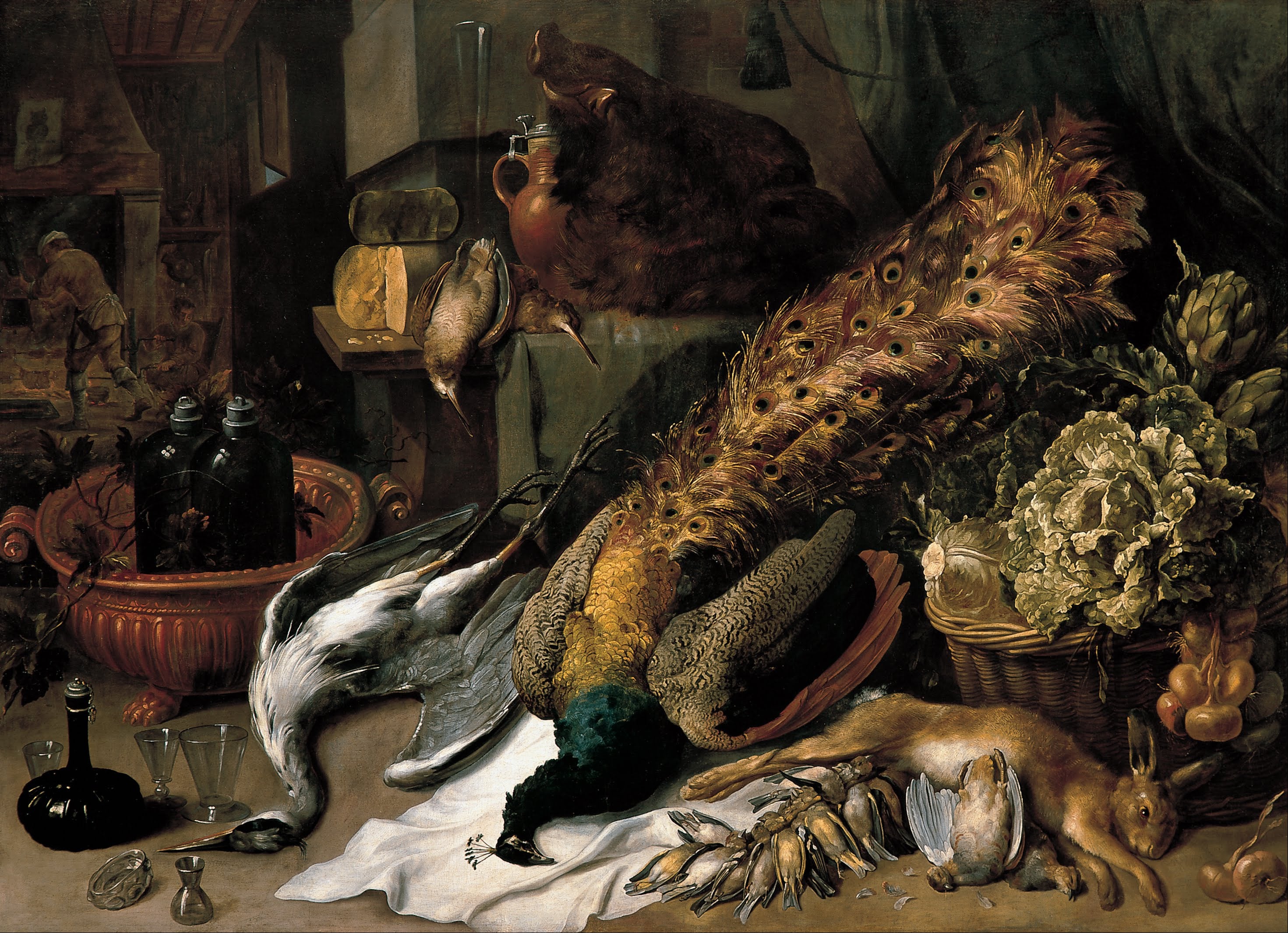 Nature morte au refroidisseur à vin - Frans Snyders