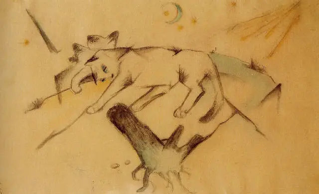 Gatos Liegendes - Franz Marc