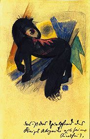 Reproduction du tableau « Q30074146 - Franz Marc » par Alpha Reproduction en peinture à l’huile