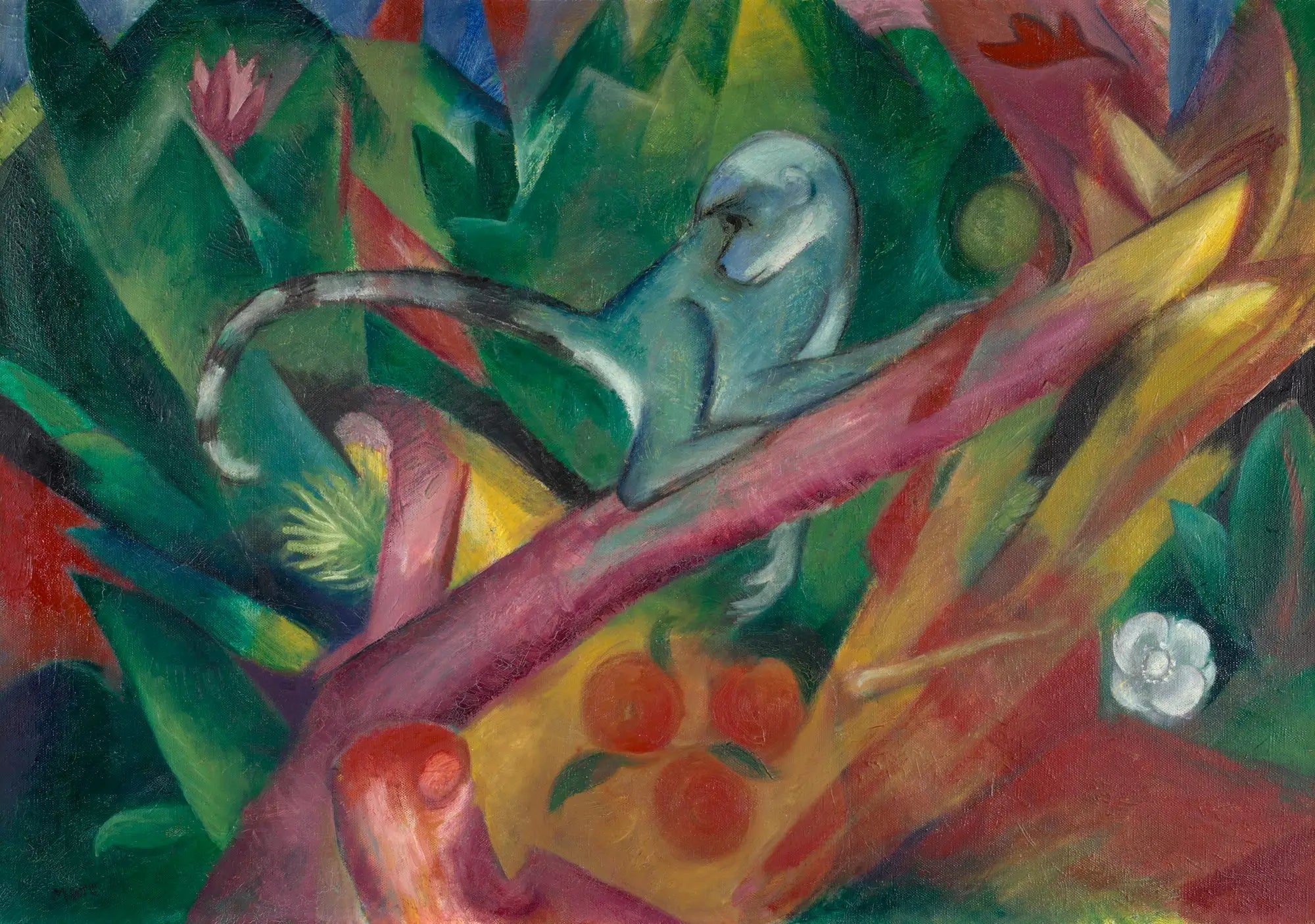 Reproduction du tableau « Le Singe - Franz Marc » par Alpha Reproduction en peinture à l’huile