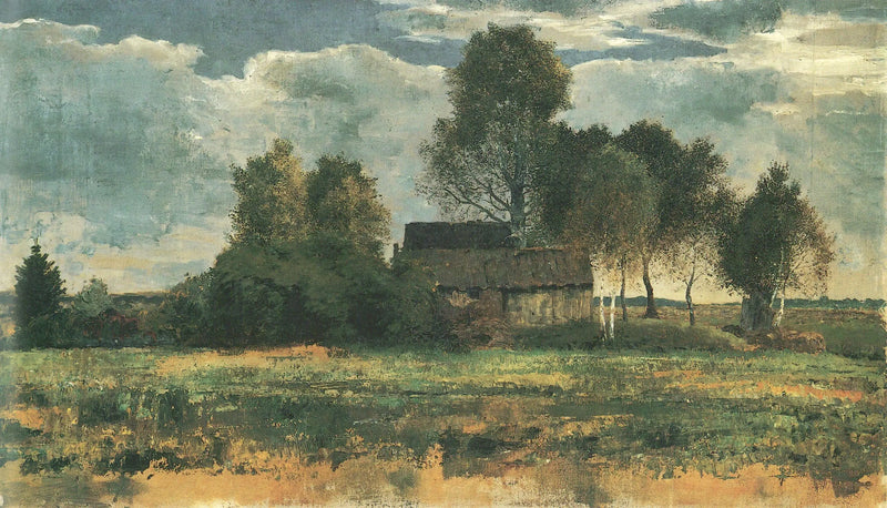 Cabana de landes na musgo de Dachau - Franz Marc