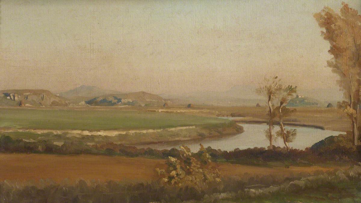 Paysage fluvial, probablement en Italie - Frederic Leighton