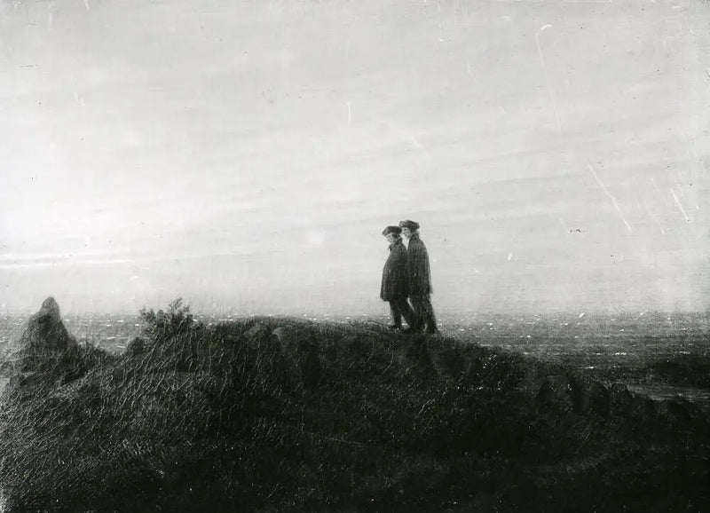 Dois caminhantes na praia - Caspar David Friedrich