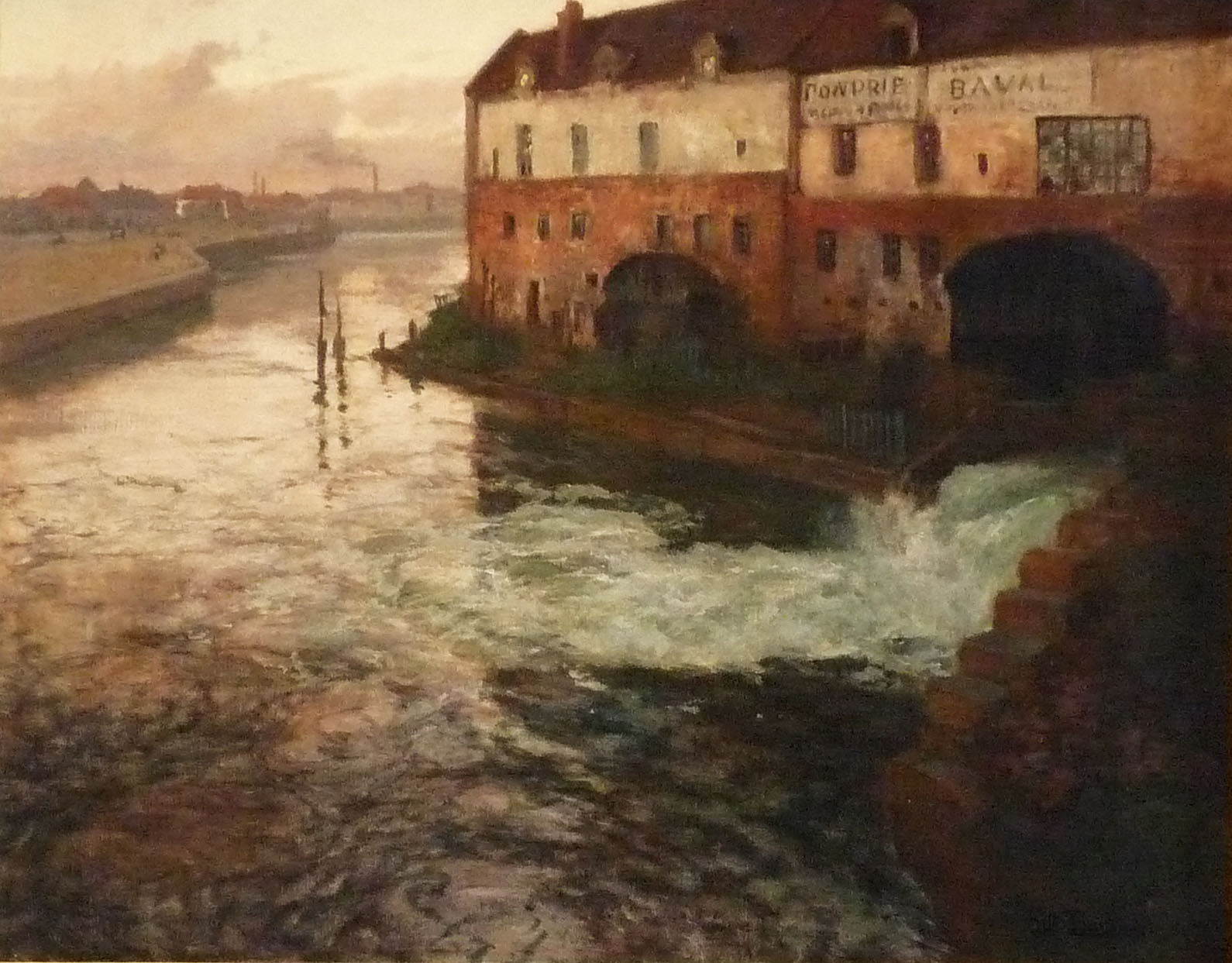Vieille fabrique sur la Somme (soir) - Frits Thaulow