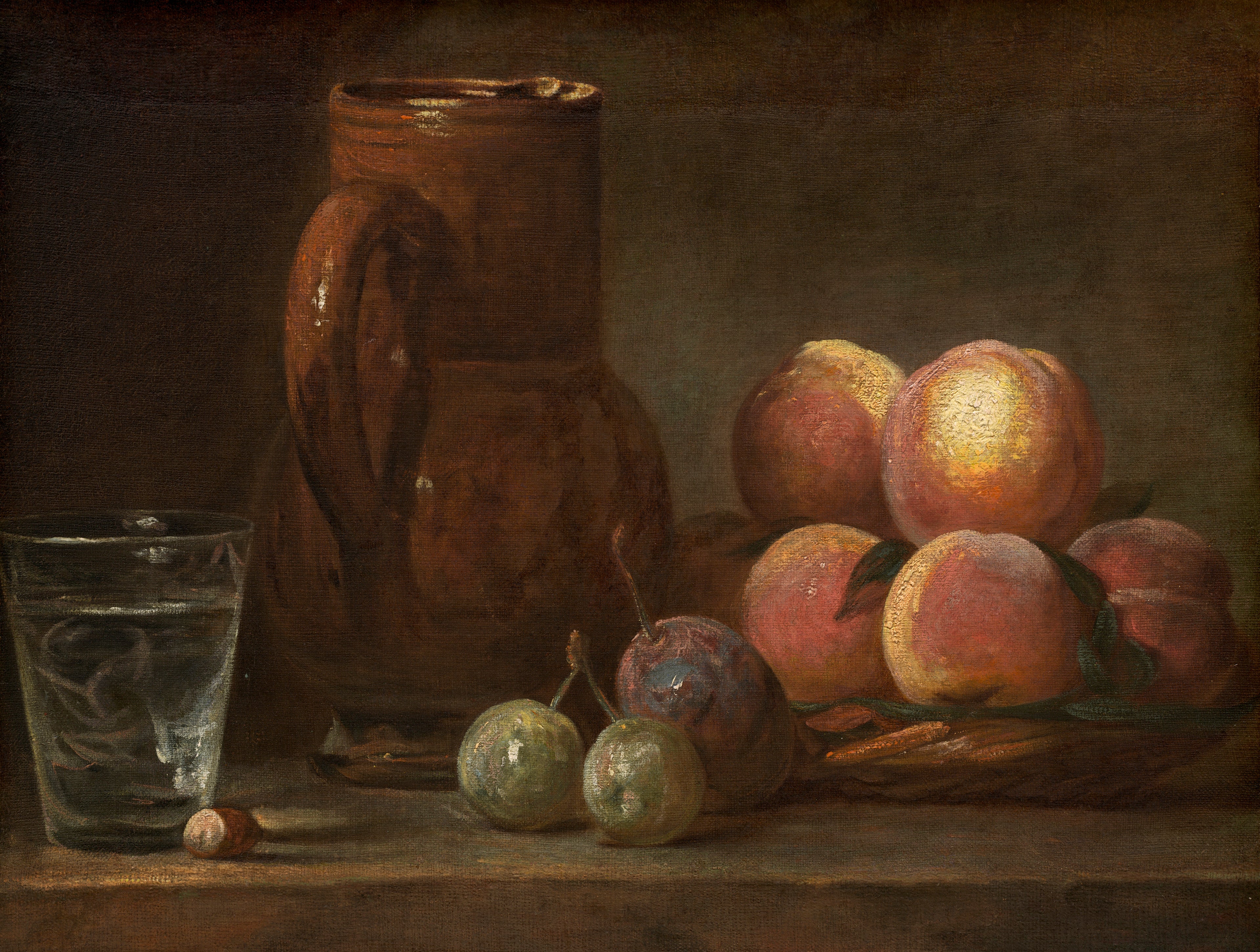 Des fruits, une cruche et un verre - Jean Siméon Chardin