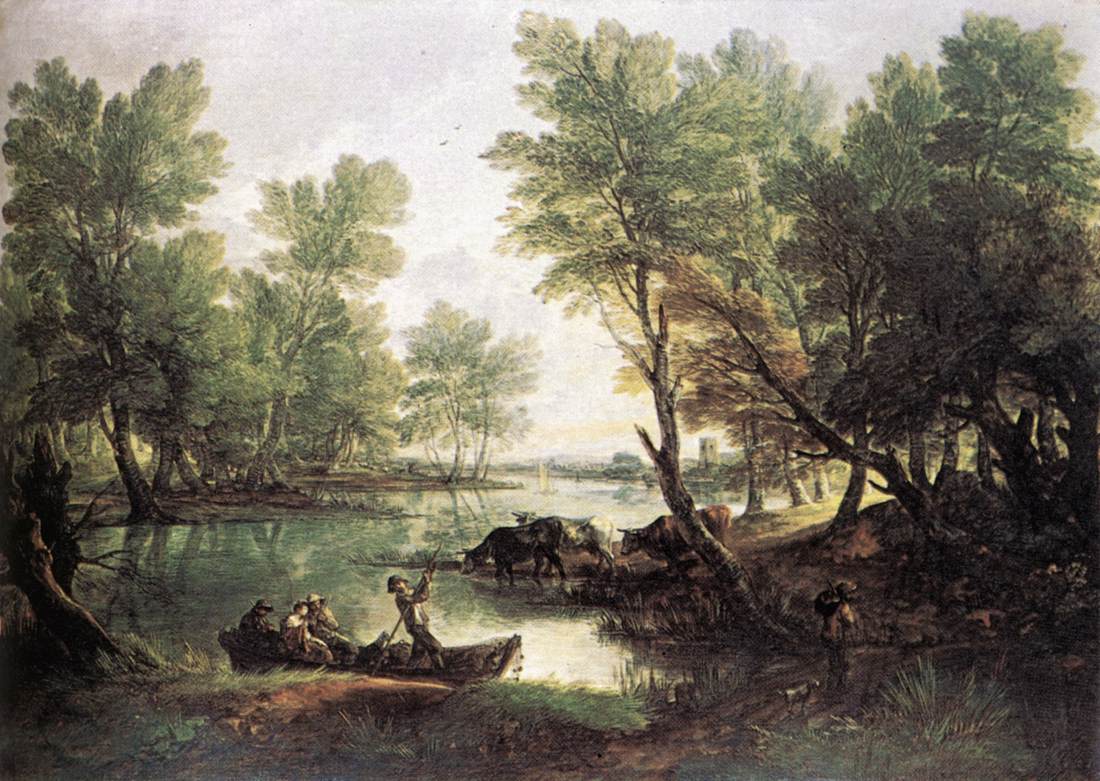 Vue près de King's Bromley, sur Trent, Staffordshire - Thomas Gainsborough