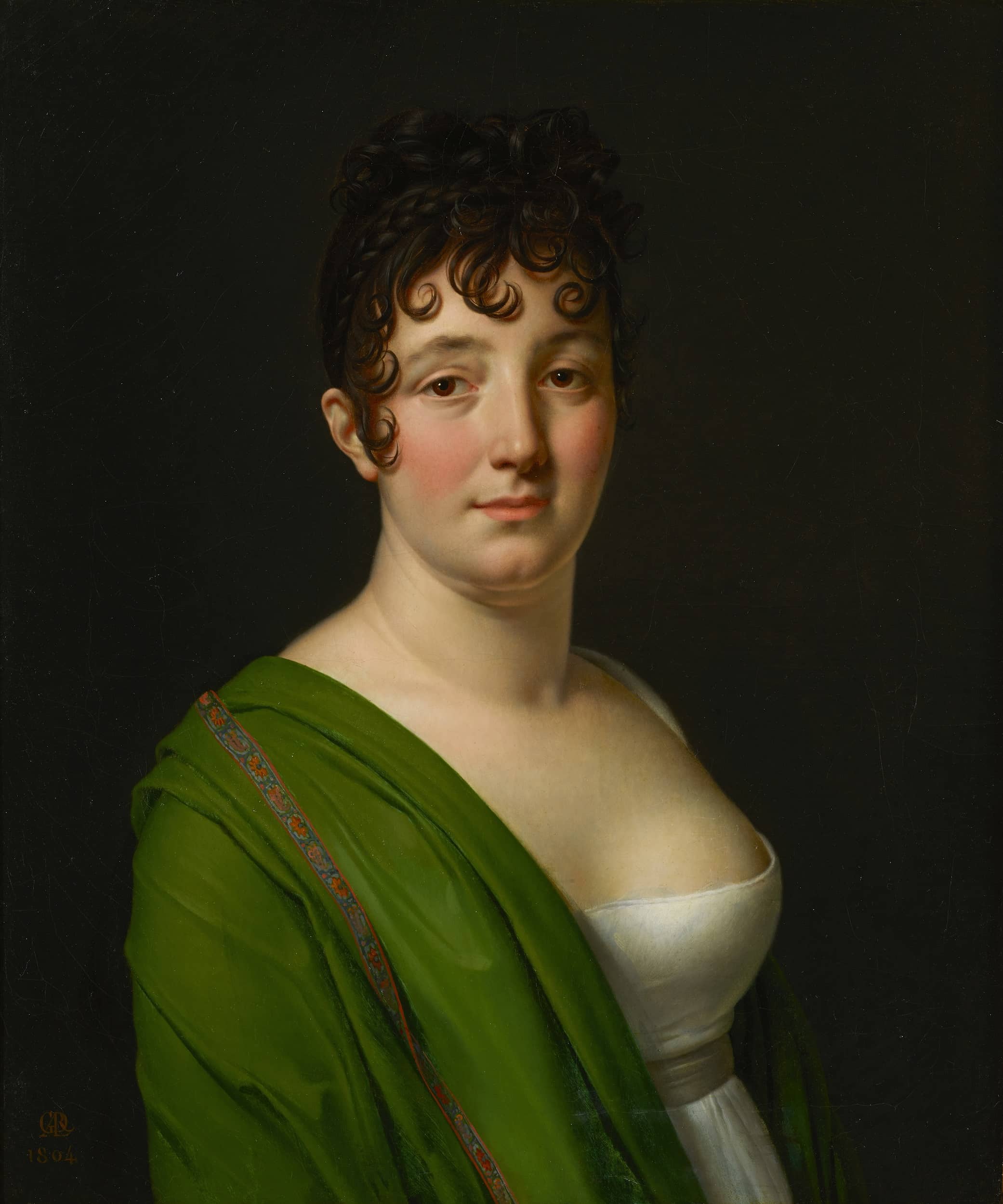 Madame Bocquet au châle vert - Anne-Louis Girodet
