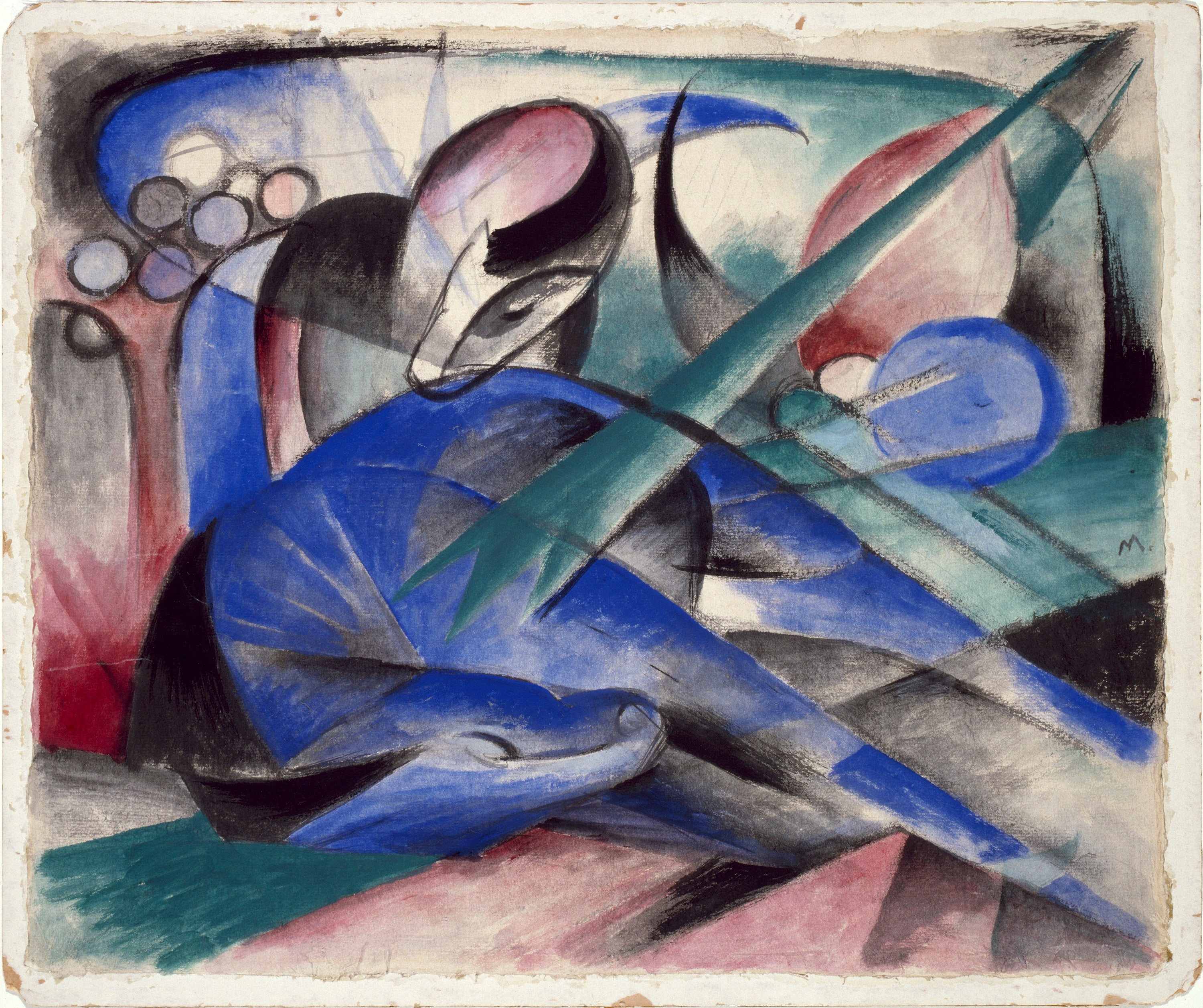 Reproduction du tableau « Cheval de rêve - Franz Marc » par Alpha Reproduction en peinture à l’huile