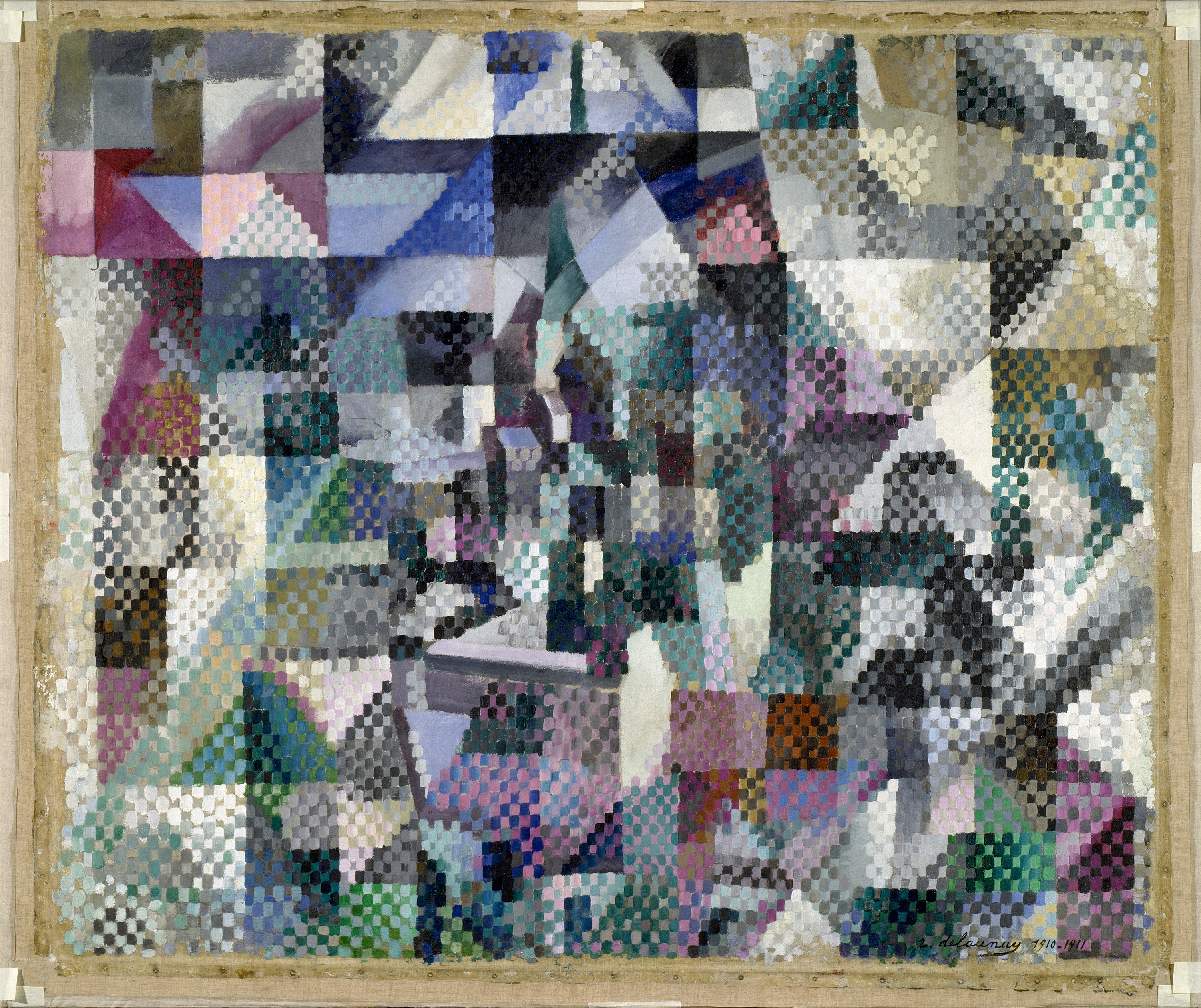 Reproduction du tableau « Fenêtre sur la ville n° 3 - Robert Delaunay » par Alpha Reproduction en peinture à l’huile