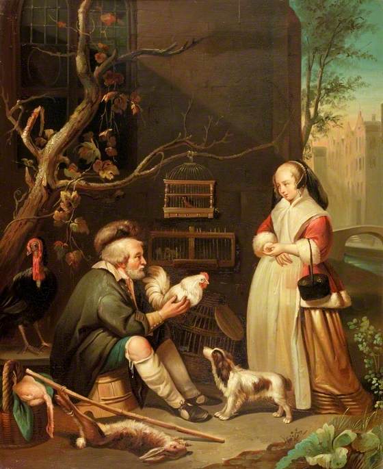 Vendeur d'oiseaux néerlandais - Gabriel Metsu