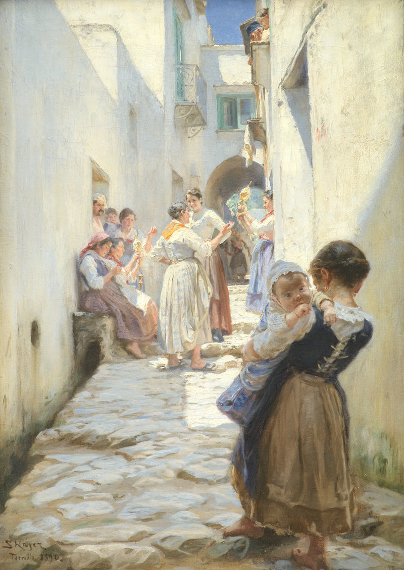 Uma rua de Torello, Itália - Peder Severin Krøyer