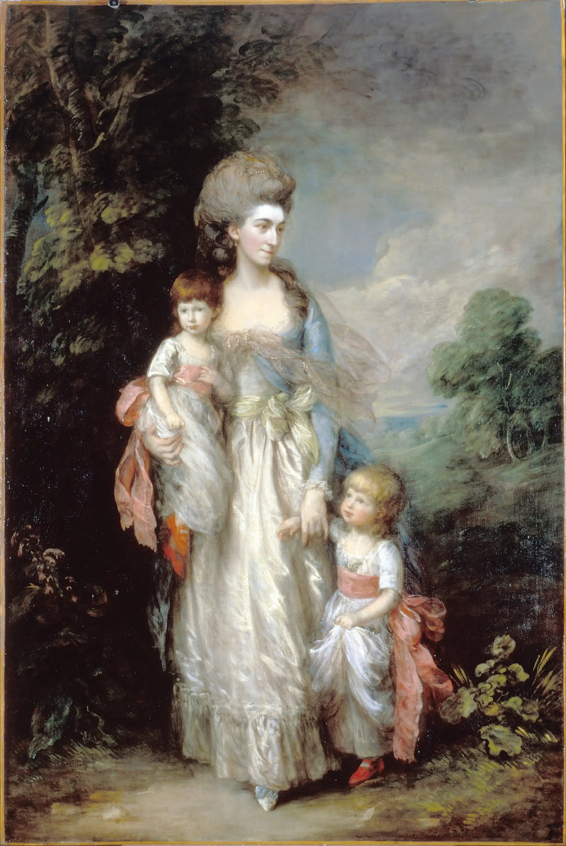 Miss Elizabeth Moody e seus filhos Samuel e Thomas - Thomas Gainsborough