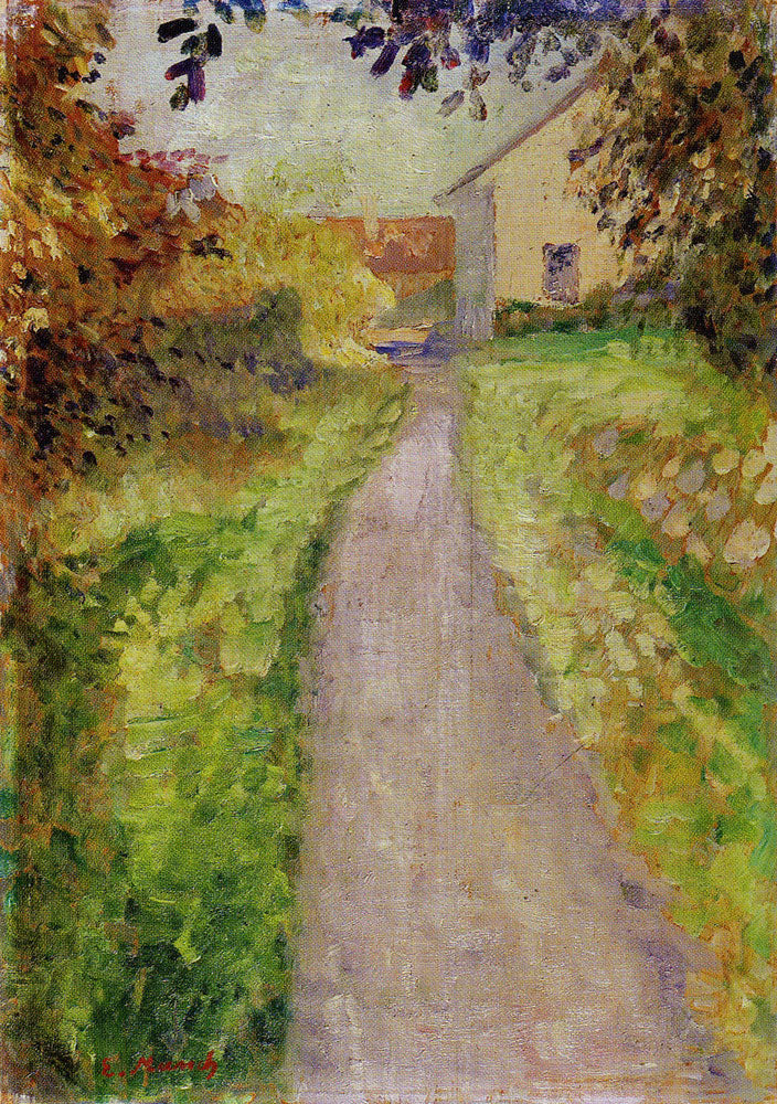 Reproduction du tableau « Sentier de jardin - Edvard Munch » par Alpha Reproduction en peinture à l’huile