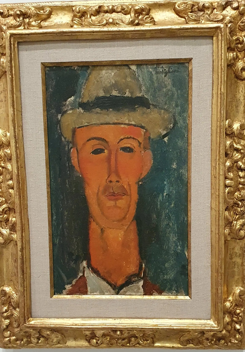 Retrato de Gaston Modot de chapéu - Amedeo Modigliani