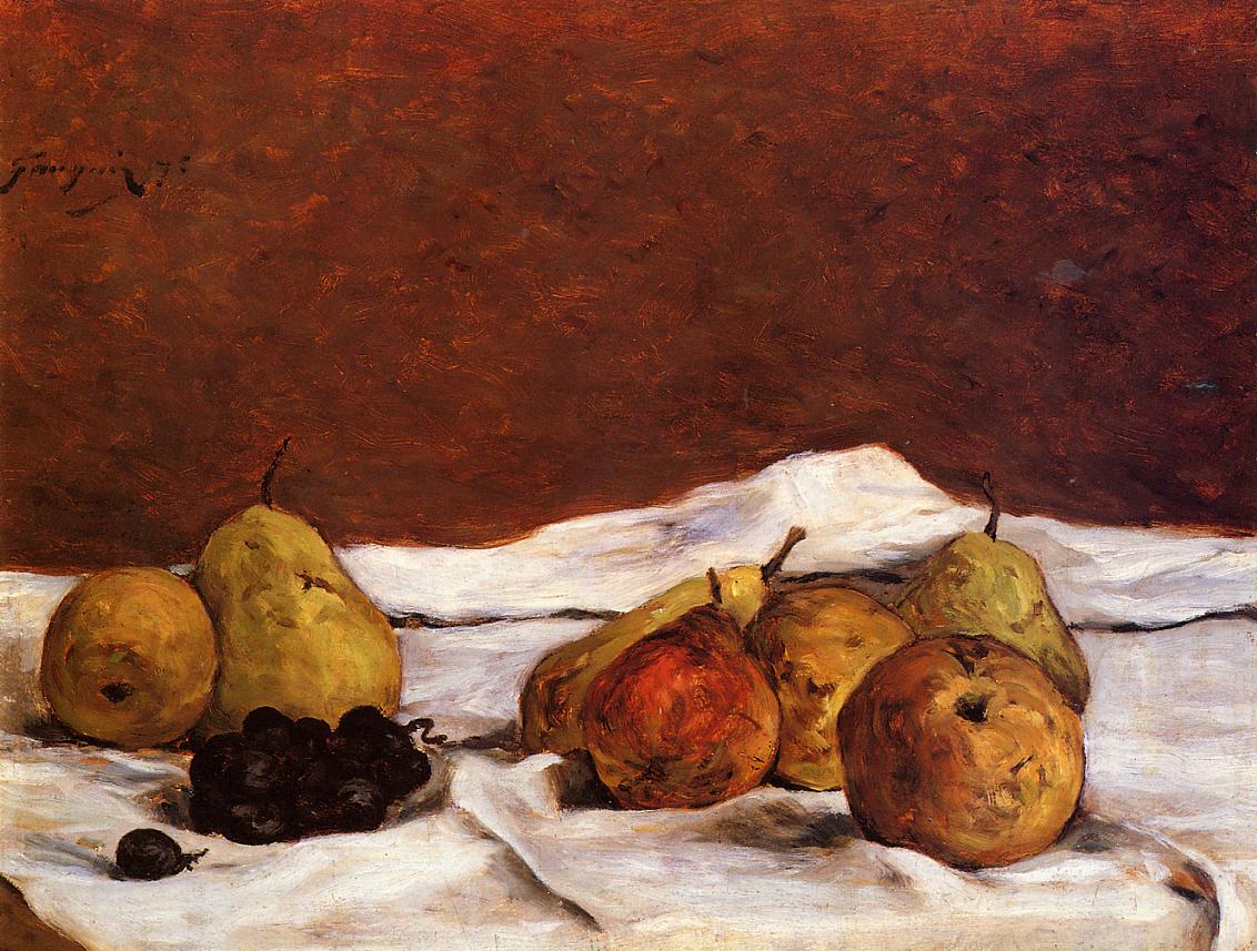Peras e uvas - Paul Gauguin